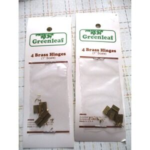 Greenleaf  Hinges Two Packages of 4 Brass Dollhouse Miniature